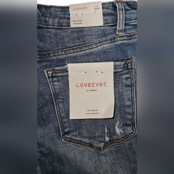 NWT Lovervet Mid Rise Straight Jeans. - Picture 3 of 5